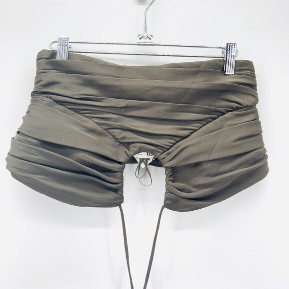 NEW Zara Satin Effect Draped Halter Top Womens M Crop Green Club Dance Date Glam - Picture 9 of 11